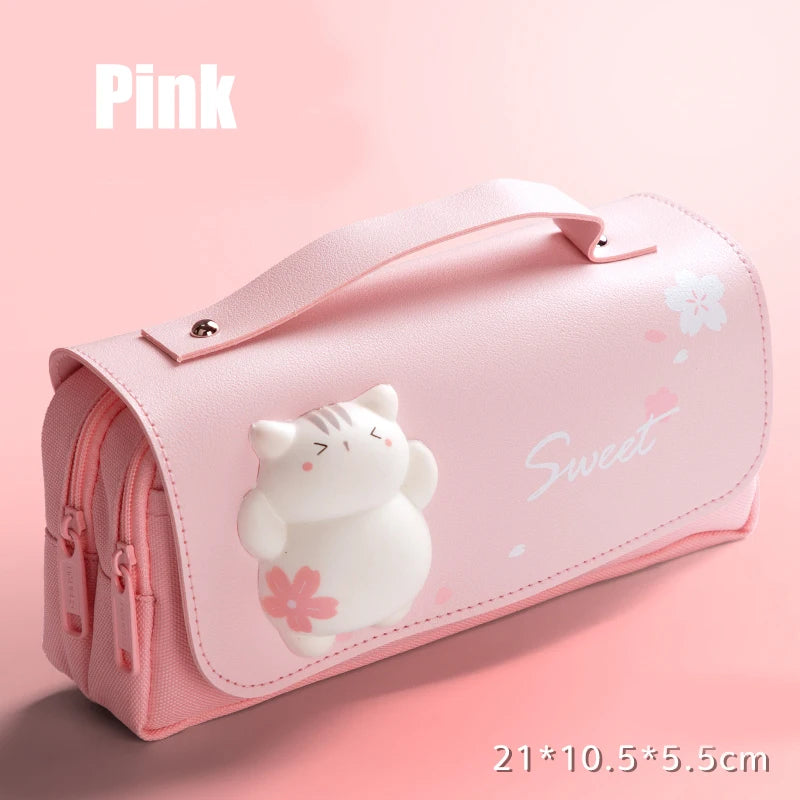 🇰🇷 Estojo 3D Kawaii de Descompressão: À Prova d'Água, Estética Coreana e Alívio do Estresse!