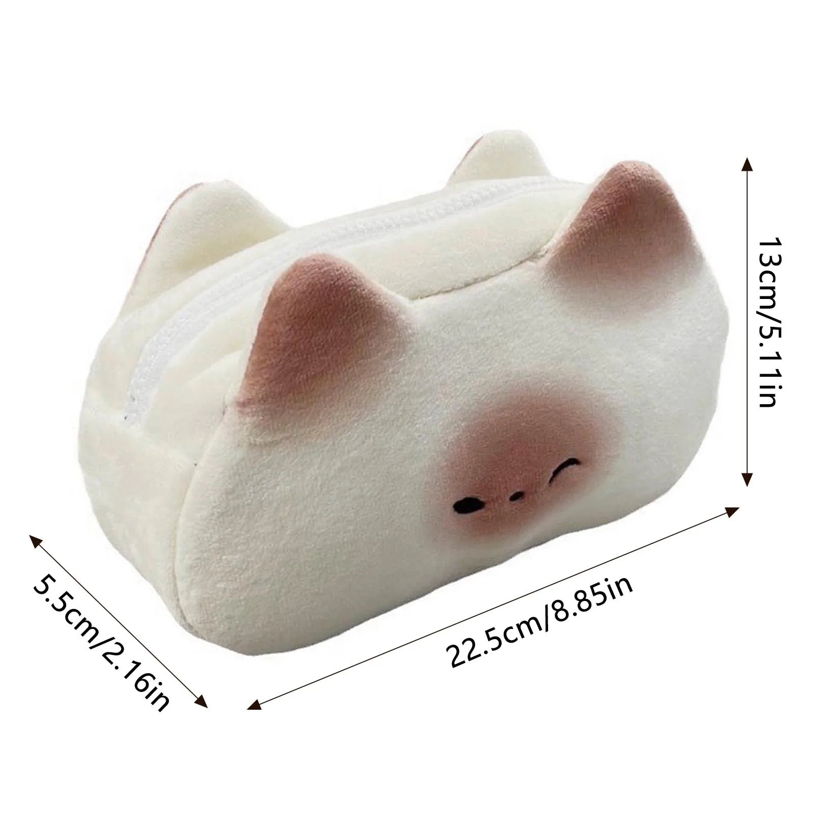 🍯 Estojo de Pelúcia Gato Caramelo (Ins Style): Organizador Fofo e Grande Capacidade!