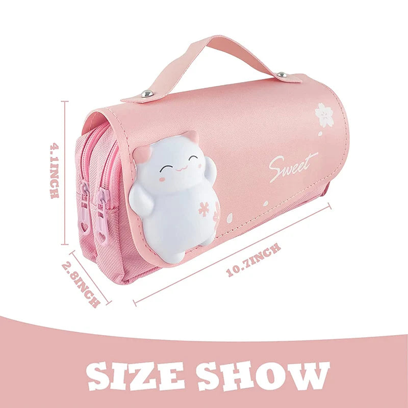 🇰🇷 Estojo 3D Kawaii de Descompressão: À Prova d'Água, Estética Coreana e Alívio do Estresse!