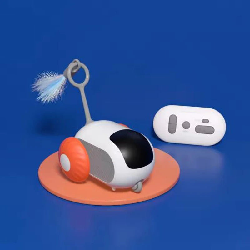🏎️ Carro Esportivo Smart RC: Controle Remoto, Penas e Ratos para Gatos – Caçada em Alta Velocidade!