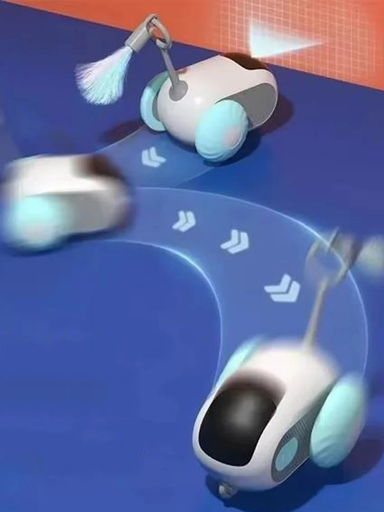 🏎️ Carro Esportivo Smart RC: Controle Remoto, Penas e Ratos para Gatos – Caçada em Alta Velocidade!