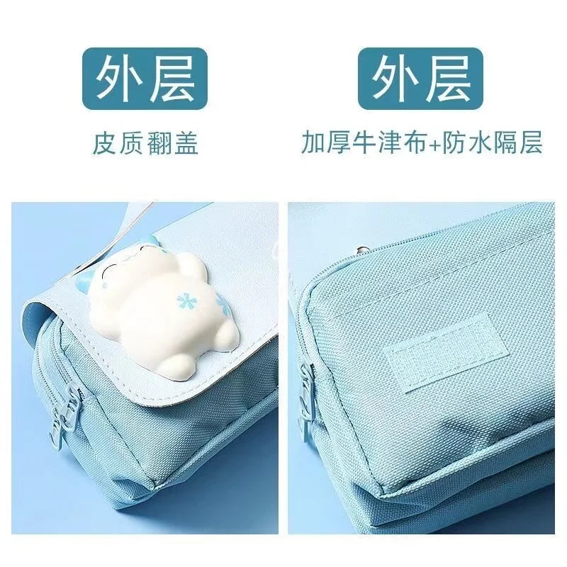 🇰🇷 Estojo 3D Kawaii de Descompressão: À Prova d'Água, Estética Coreana e Alívio do Estresse!