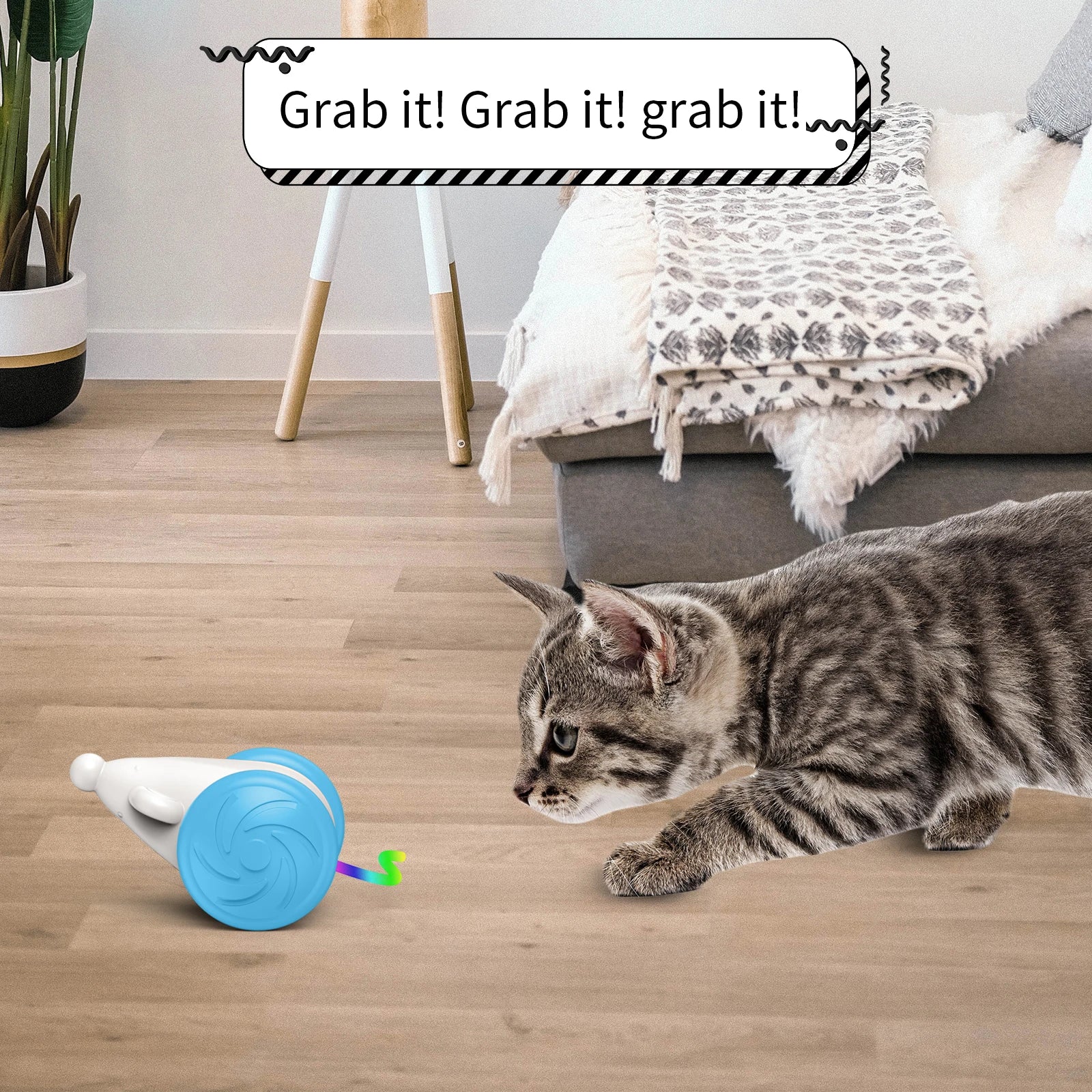 🐭 Rato Elétrico Smart Interativo: Brinquedo Colorido para Exercício e Caça em Interiores!