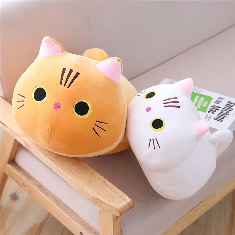 😻 Almofada de Pelúcia Gato Kawaii (20cm): Abraço Macio para Sofá e Presentes Inesquecíveis!