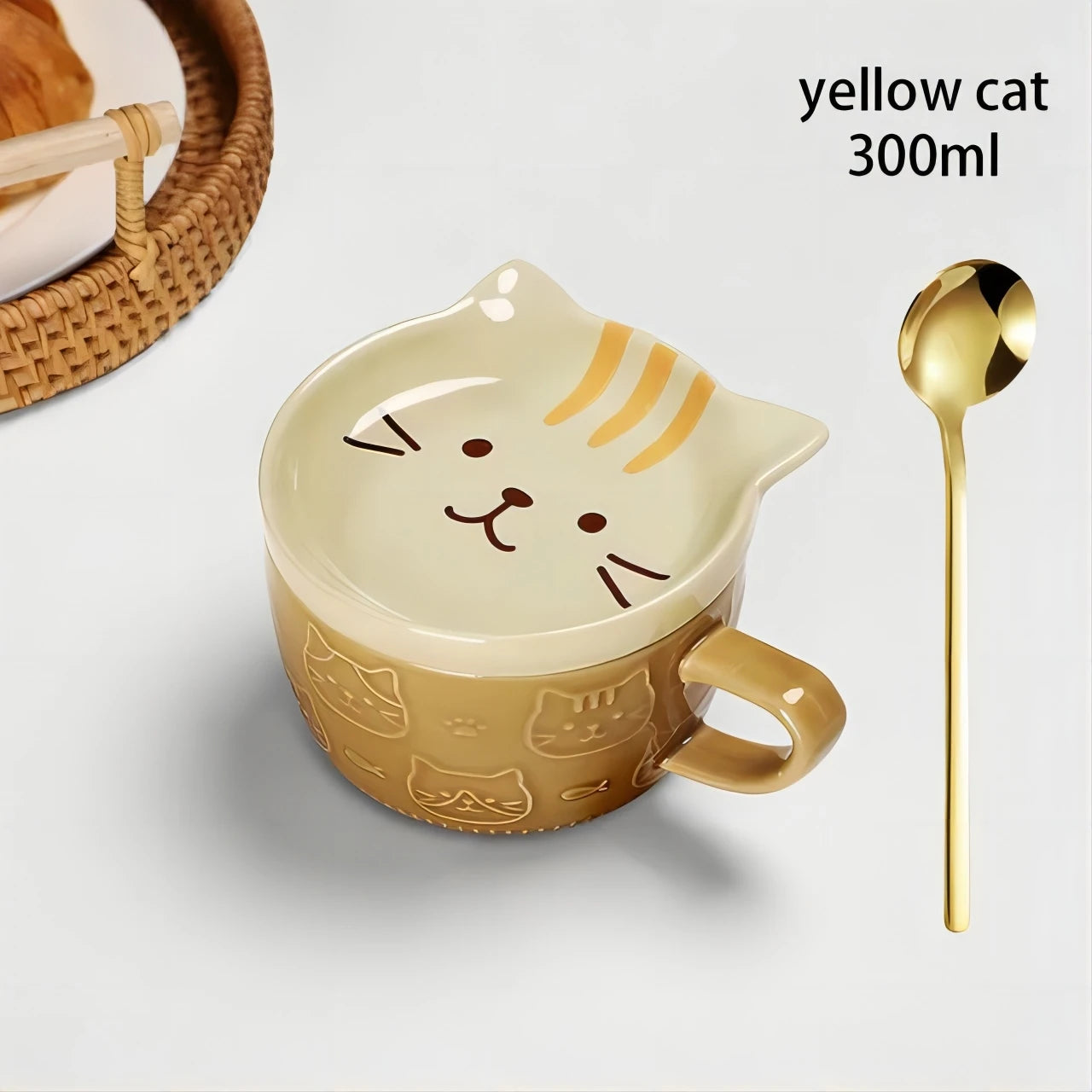 ☕ Caneca de Cerâmica Animal Cartoon: Com Tampa, Perfeita para Casais e Presentes Infantis!