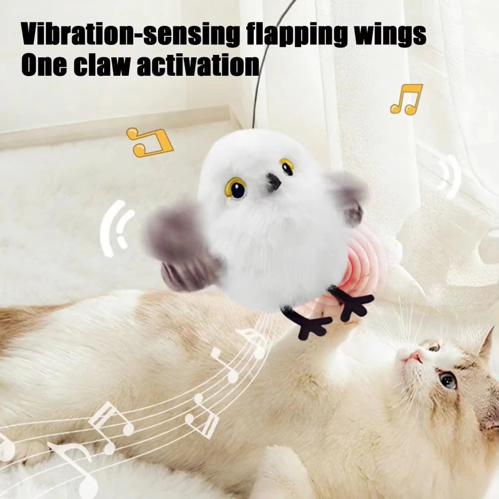 ⚡ Brinquedo Vibratório de Pelúcia Recarregável: Movimento Ativado por Pata para Caça em Interiores!