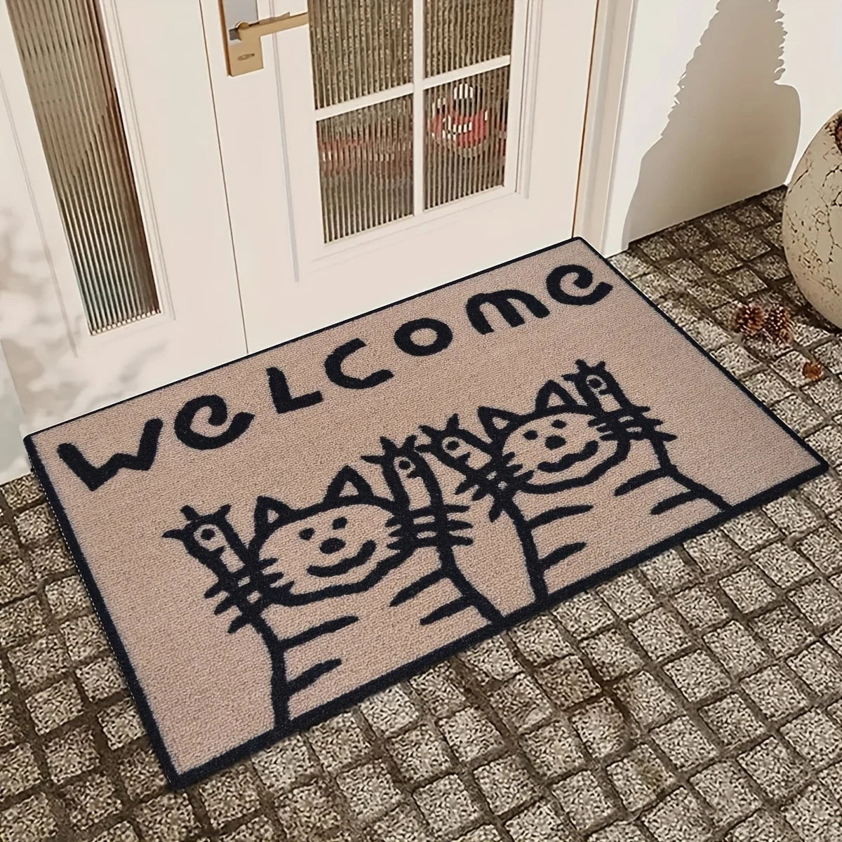 🧼 Tapete VIKAMA Gato: Resistente a Manchas e Perfeito para Cozinhas e Entradas!