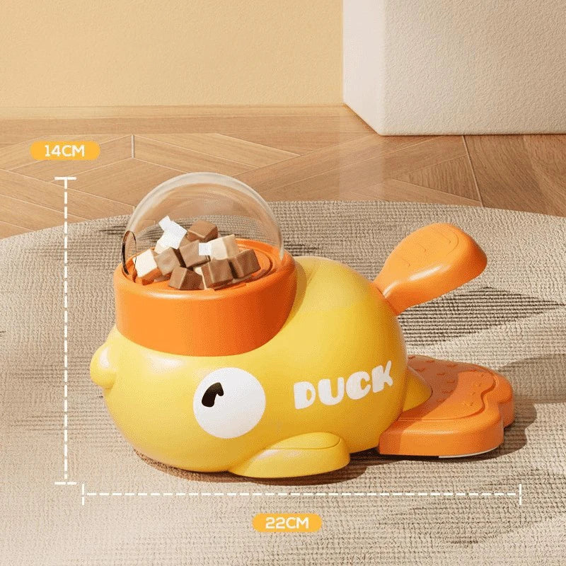 🦆 Patinho Amarelo Smart: Dispensador de Ração, Brinquedo de Inteligência e Auto-Entretenimento para Cães e Gatos!