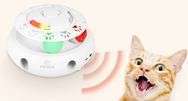 🕹️Bate-Rato Automático, Borboleta e Pista – Centro de Entretenimento USB para Gatos!