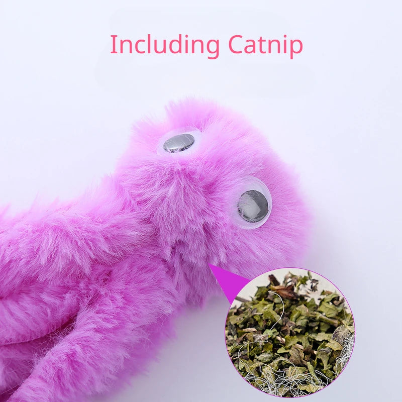 🐙 Brinquedo Polvo de Pelúcia com Catnip: Resistente, Interativo e Cheio de Diversão Marinha!