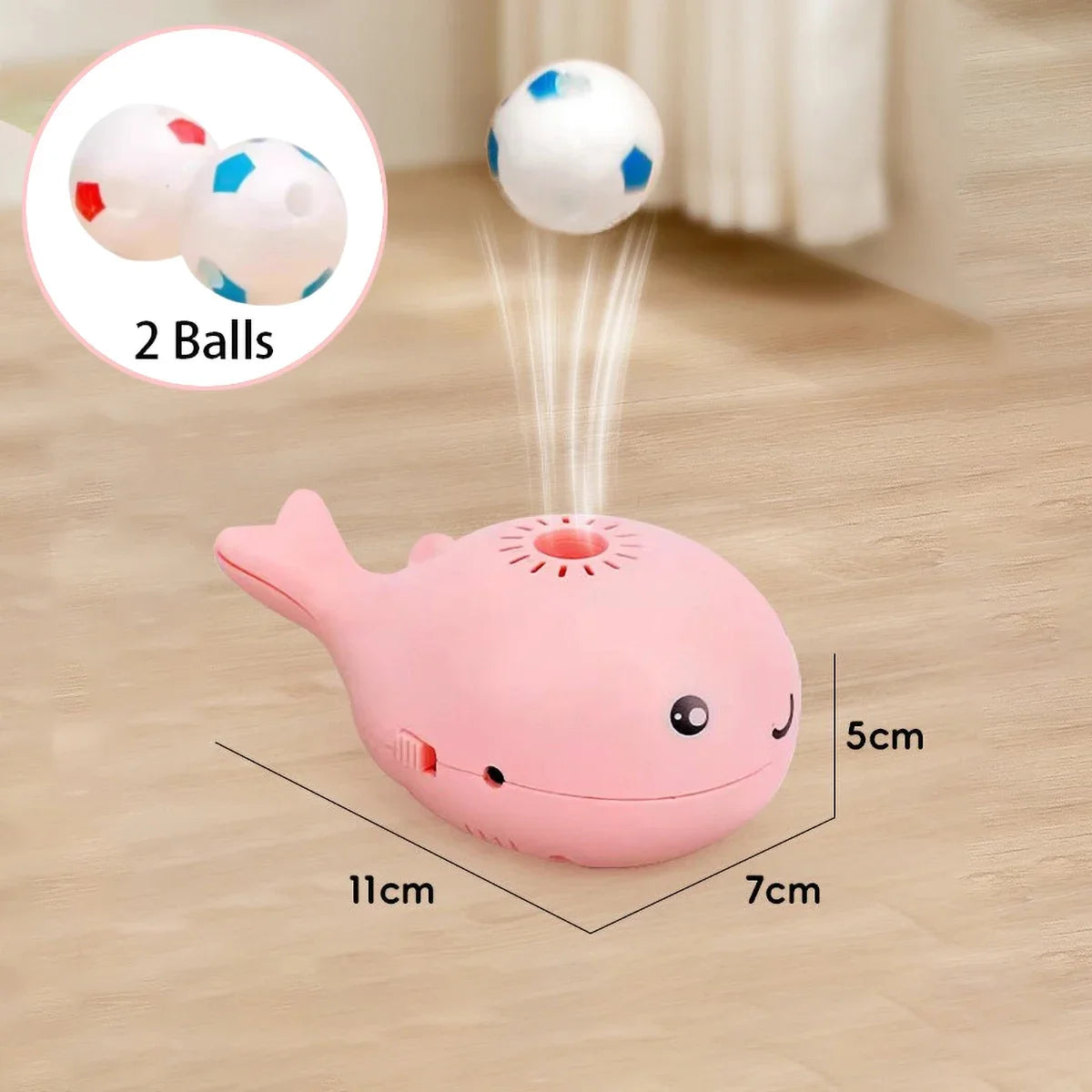 🐳 Brinquedo Bola Flutuante Elétrica: Baleia Portátil com Ventilador Duplo e Recarga USB (Certificado 3C)!