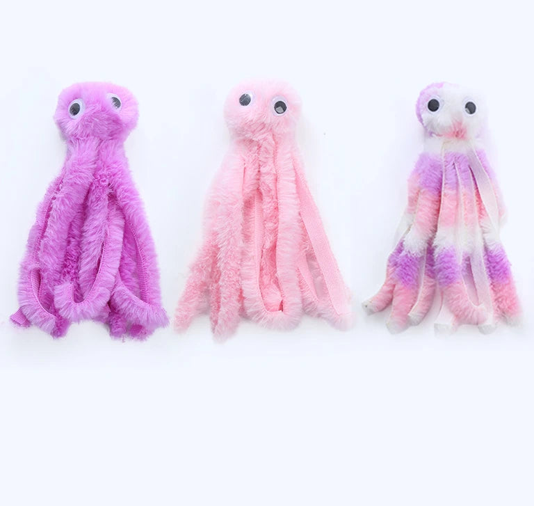 🐙 Brinquedo Polvo de Pelúcia com Catnip: Resistente, Interativo e Cheio de Diversão Marinha!