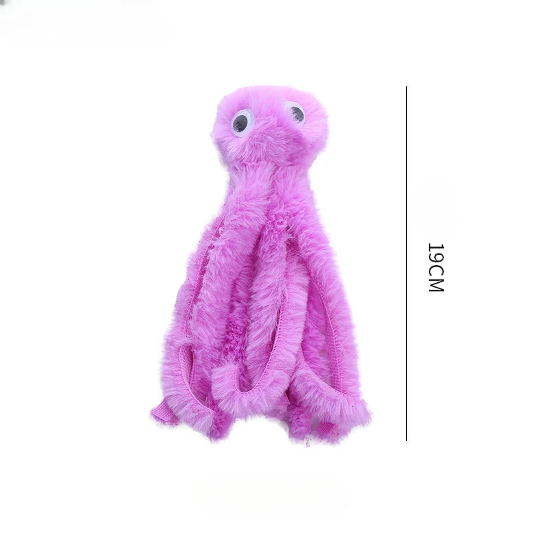 🐙 Brinquedo Polvo de Pelúcia com Catnip: Resistente, Interativo e Cheio de Diversão Marinha!