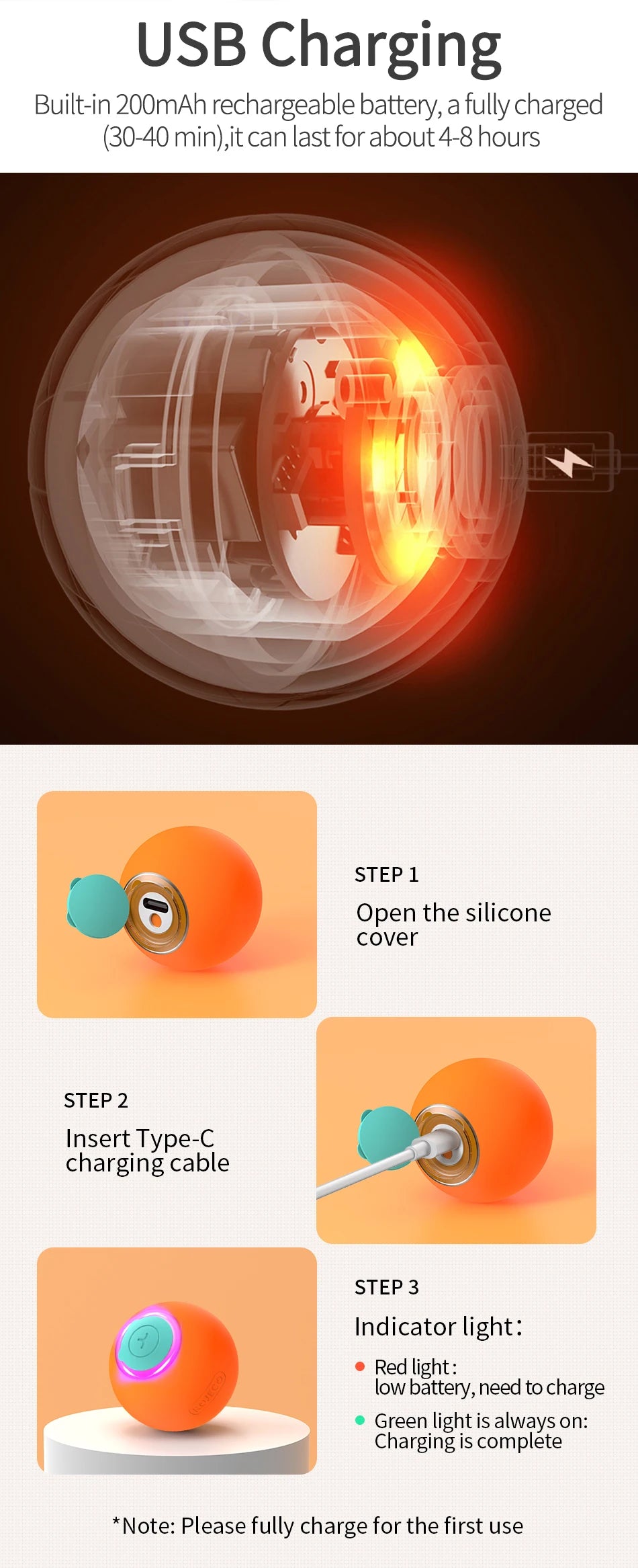 ⚽ Bola Smart Interativa: Brinquedo Elétrico de Quique e Rotação Automática – Treinamento Interativo!