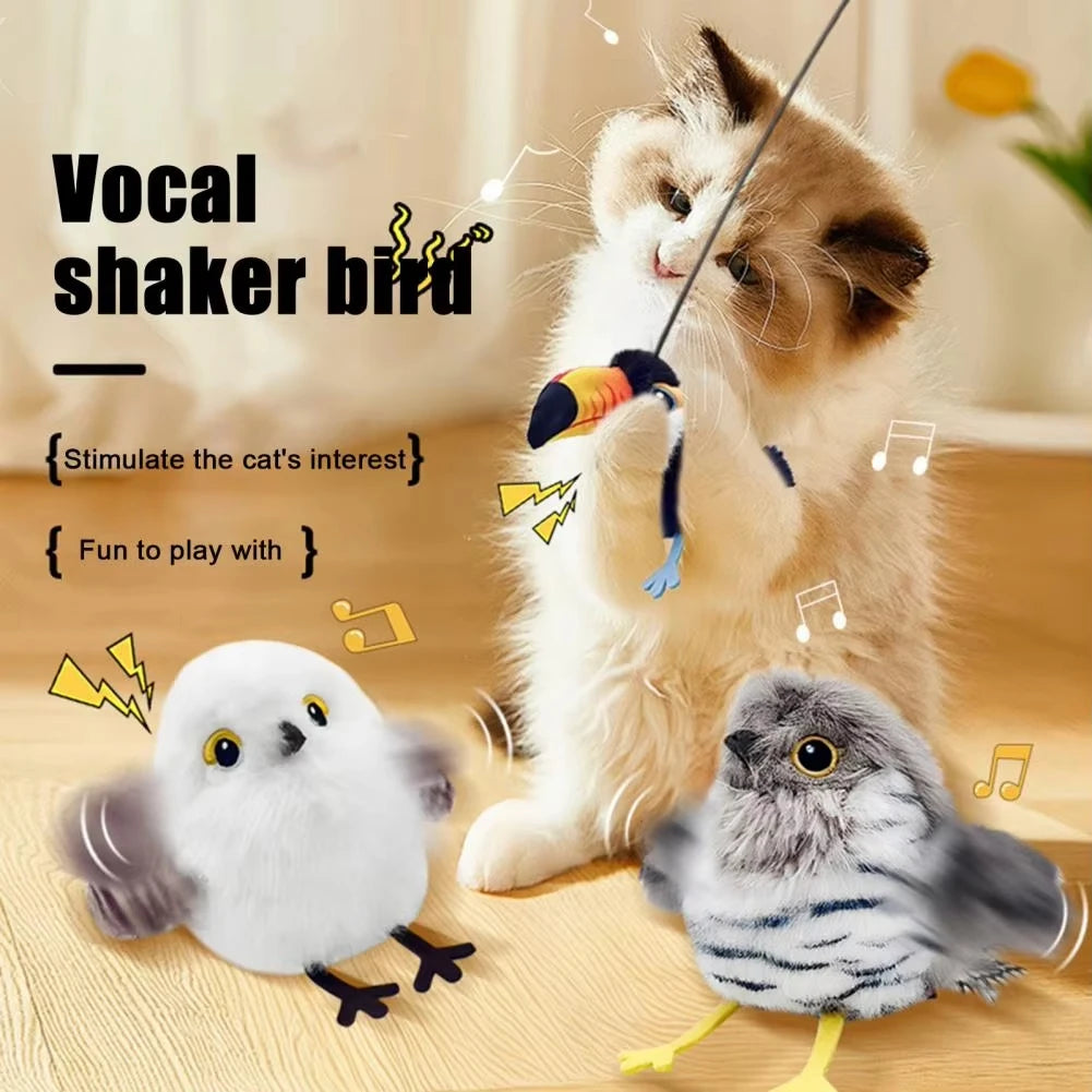 ⚡ Brinquedo Vibratório de Pelúcia Recarregável: Movimento Ativado por Pata para Caça em Interiores!