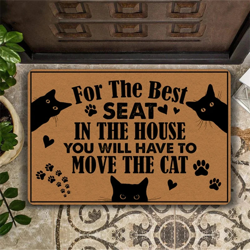 🤩 Tapete Antiderrapante Gato Fofo: Lavável à Máquina para uma Casa Livre de Pelos e Estilosa!