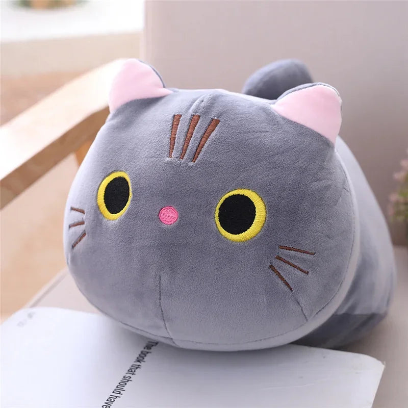 😻 Almofada de Pelúcia Gato Kawaii (20cm): Abraço Macio para Sofá e Presentes Inesquecíveis!