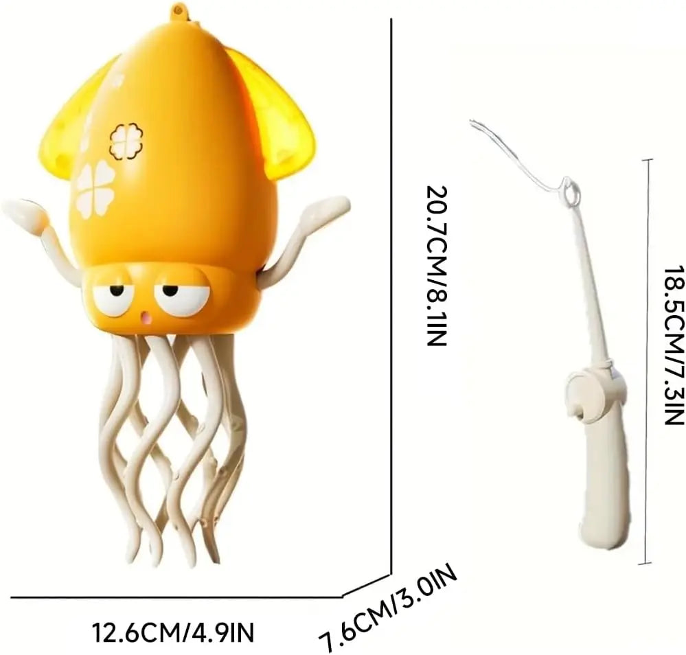 🐙 Brinquedo Polvo Dançarino Mágico: Luz, Música e Caçada Eletrizante para o Seu Thomas!