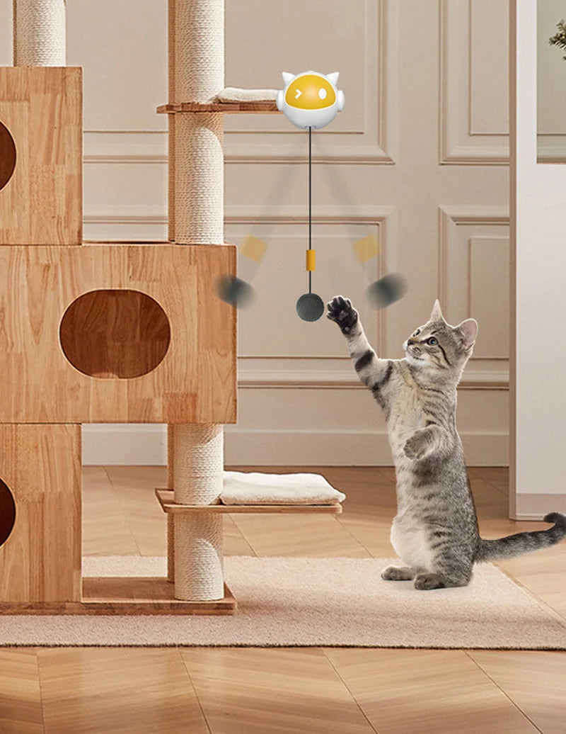🚀 Brinquedo Automático Bola Suspensa Smart: Levantamento Elétrico Interativo para Gatos!