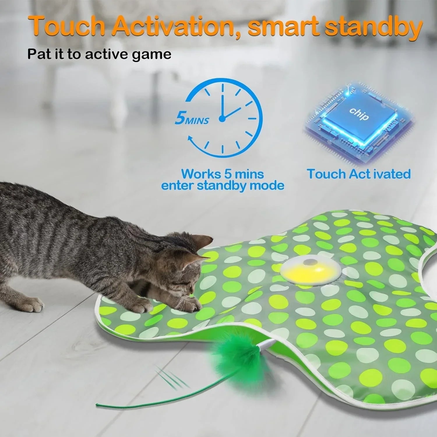 🐱 Brinquedo Smart Esconde-Esconde: Penas Ocultas, Som de Rato e Ativação por Movimento para Gatos!