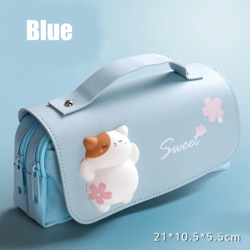 🇰🇷 Estojo 3D Kawaii de Descompressão: À Prova d'Água, Estética Coreana e Alívio do Estresse!