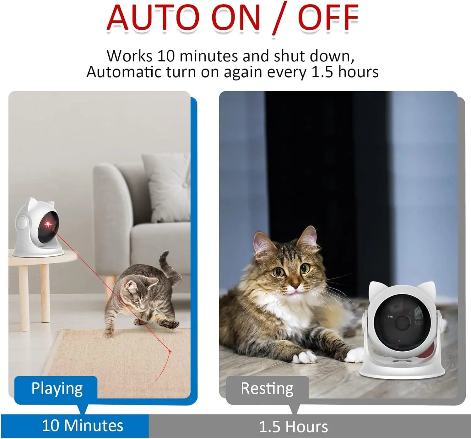 🔴 Laser Automático Recarregável Smart: 2 Modos de Velocidade para Gatos, Cães e Filhotes!