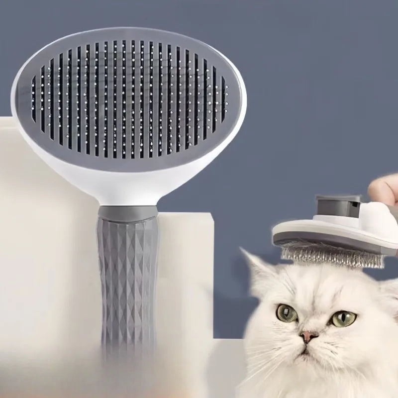 🌟 Escova Profissional: Pente Aço Inox Anti-Embolamento para Pets de Pelos Longos!