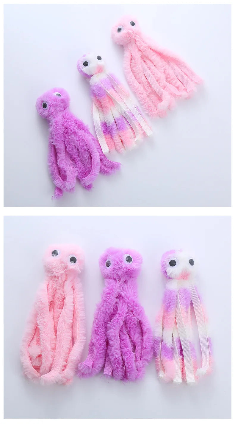 🐙 Brinquedo Polvo de Pelúcia com Catnip: Resistente, Interativo e Cheio de Diversão Marinha!