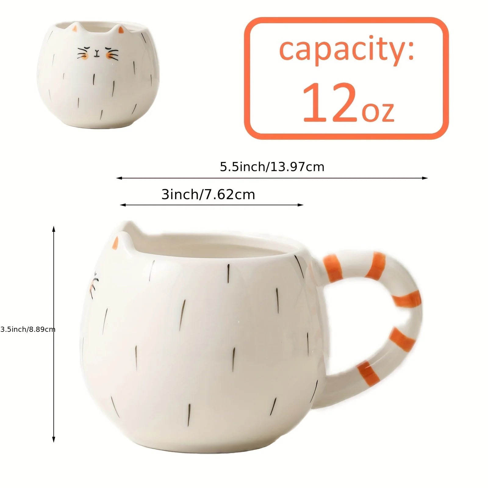 ☕ Caneca de Cerâmica Gato Fofo: O Formato Mais Adorável para o Seu Chá da Tarde!