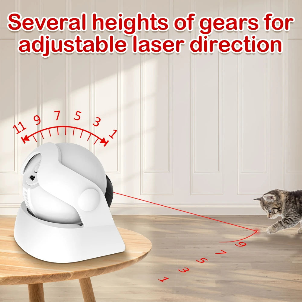 🔴 Laser Automático Recarregável Smart: 2 Modos de Velocidade para Gatos, Cães e Filhotes!