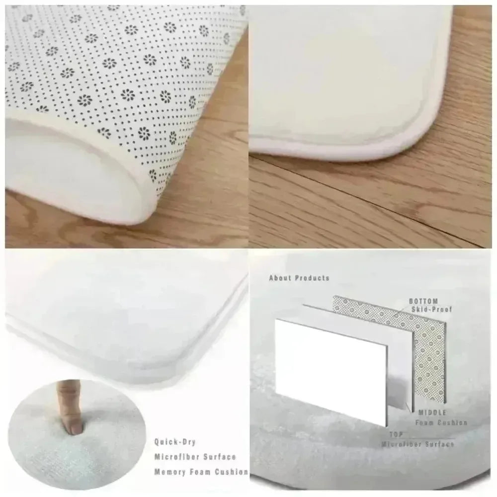 👣 Tapete de Entrada Gato Preto Minimalista: Pegadas de Pata e Base Antiderrapante!