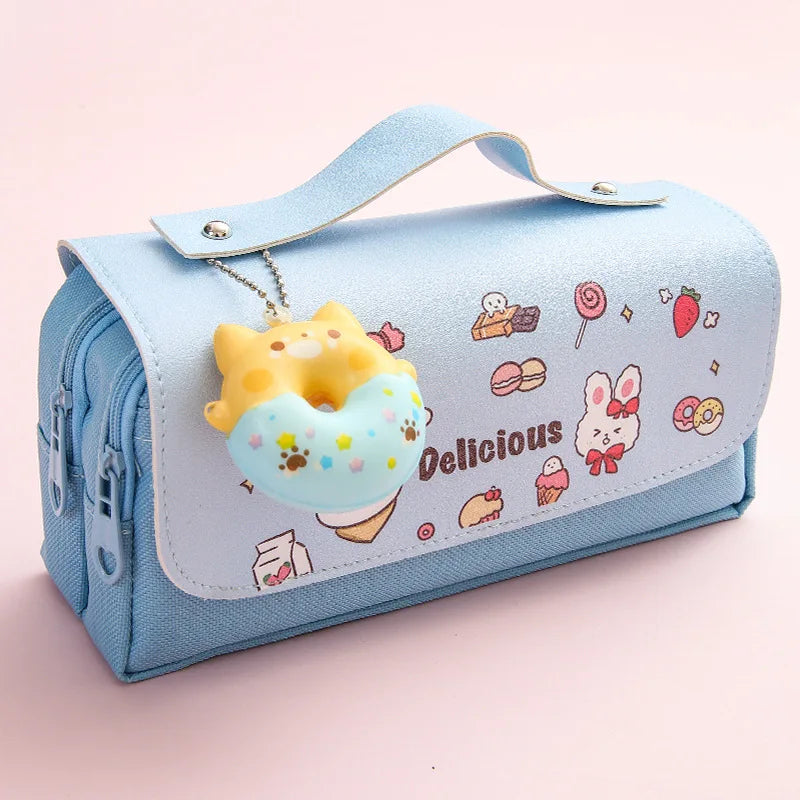 🇰🇷 Estojo 3D Kawaii de Descompressão: À Prova d'Água, Estética Coreana e Alívio do Estresse!