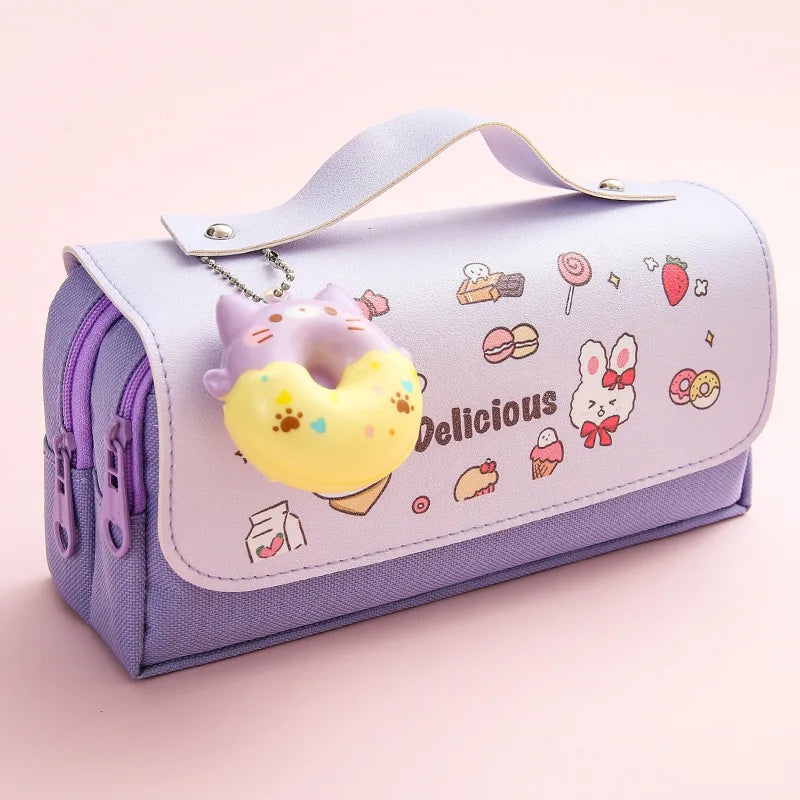 🇰🇷 Estojo 3D Kawaii de Descompressão: À Prova d'Água, Estética Coreana e Alívio do Estresse!