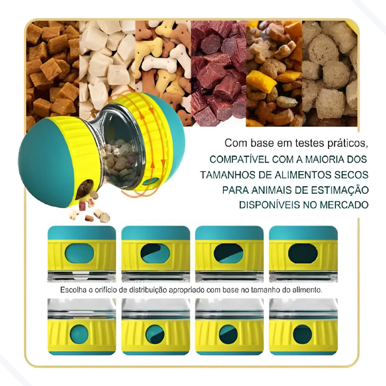 🧠🎾 Frete Grátis!! Dispenser Interativo de Petiscos: Desafio Mental e Alimentação Divertida para o seu Thomas!