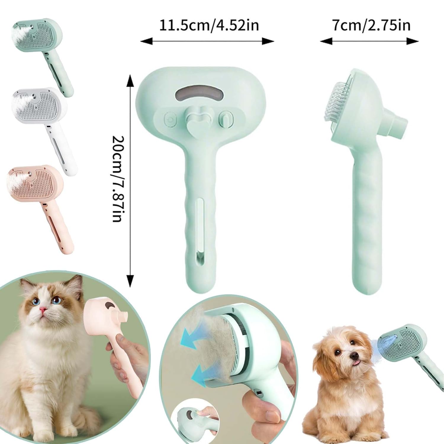 🌬️ Escova Mágica Anti-Pelos Voadores com Spray: Adeus à Bagunça, Olá ao Brilho!